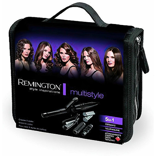 Мультистайлер Remington Multistyle, 25Вт, темп. режимов-5, 110-190С, 5 насадок, кейс, аксессуары, керамика, тефлон, черный