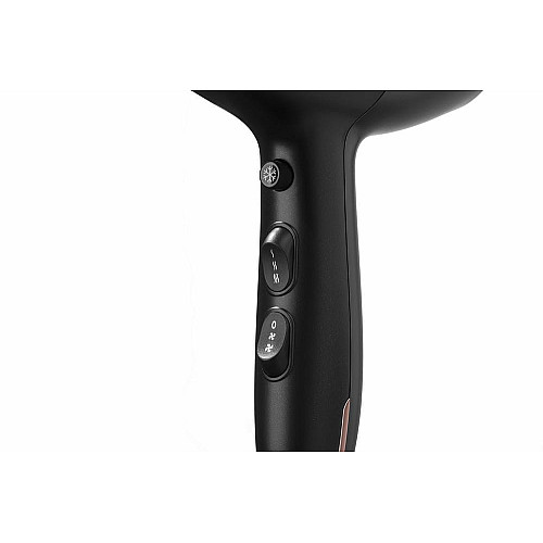 Фен Ardesto HD-Y220PRO, 1850-2200Вт, 2 скорости, 3 темп. режимы, диффузор, черный + золото
