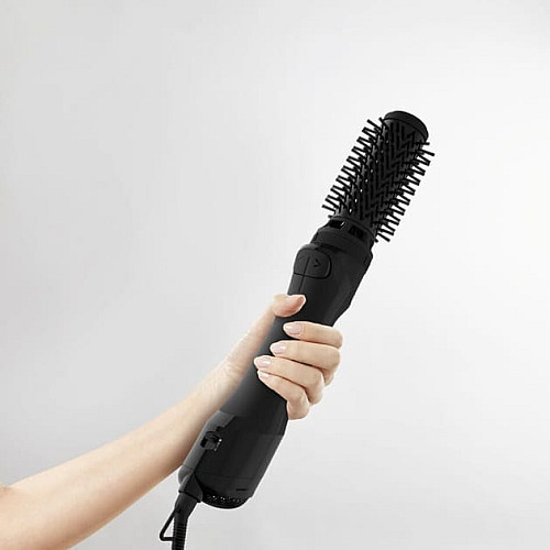 Фен-щетка Rowenta Renewal Brush Active, 1000Вт, 3 режима, иониз-я, холл. обдув, оборот. насадка, 2 насадки, керамика, черный