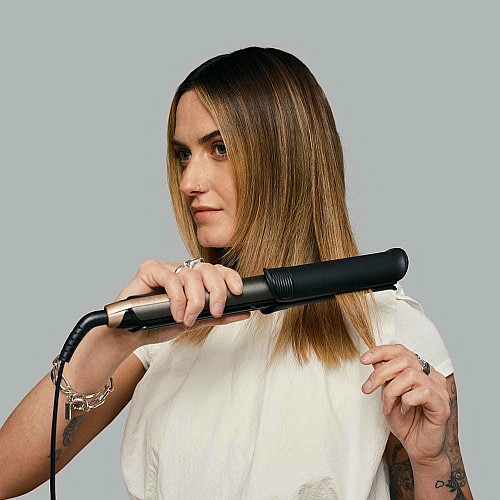 Выпрямитель 2в1 Remington One Straight&Curl, 2в1 выпрямитель и плойка, темп.режим-5, 150-230С, кейс и перчатка в комплекте, керамика, черный
