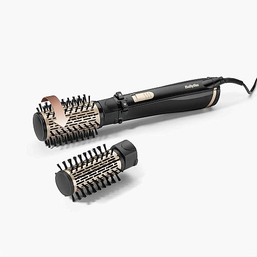 Фен-щетка Babyliss Big Hair Dual 1000, 1000Вт, 2 режима, холл. обдув, оборот. насадок, 2 насадки, черный