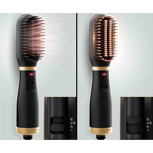 Щетка-выпрямитель Rowenta Powerstraight Air, темп. режимов-2, 160-200С, ионизация, керамика, черный