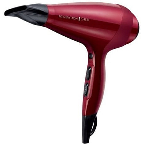 Фен Remington Silk, 2400Вт, 3 режима, диффузор, иониз-я, холл. обдув, красный