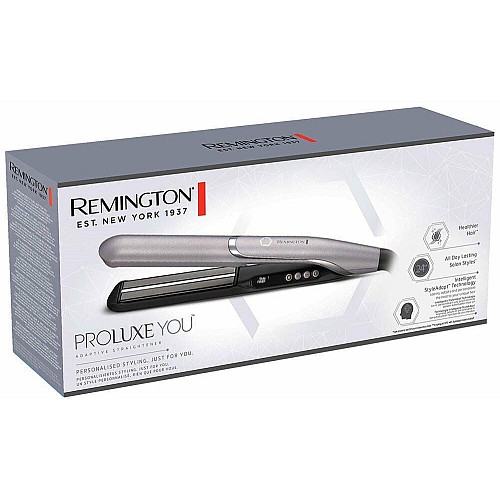 Выпрямитель Remington ProLuxe You Adaptive, 52Вт, темп. режимов-9, 150-230С, дисплей, ионизация, керамика, черно-серый