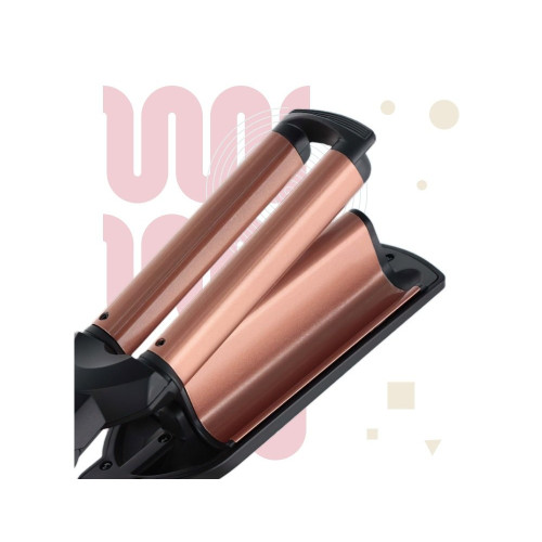 Плойка Babyliss Depp Waves, гофре , 85Вт, темп.режимів-3, 160-210С, природні хвилі, кераміка, турмалін , чорний