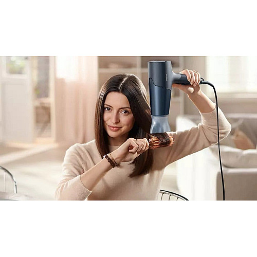 Фен Philips 5000 Series, 2300Вт, 3 режима, диффузор, иониз-я, холл. обдув, темно-синий