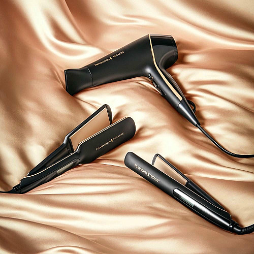 Выпрямитель Remington PROluxe Midnight Wide Plate Straightener, темп. режимов-9, 150-230С, чехол, дисплей, керамика, черный