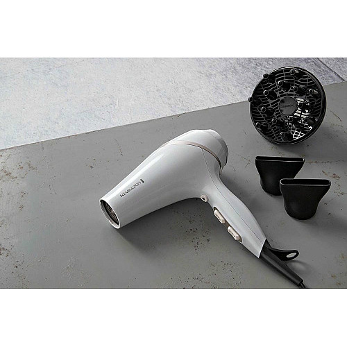 Фен Remington HydraLuxe, 2300Вт, 3 режима, диффузор, иониз-я, холл. обдув, белый