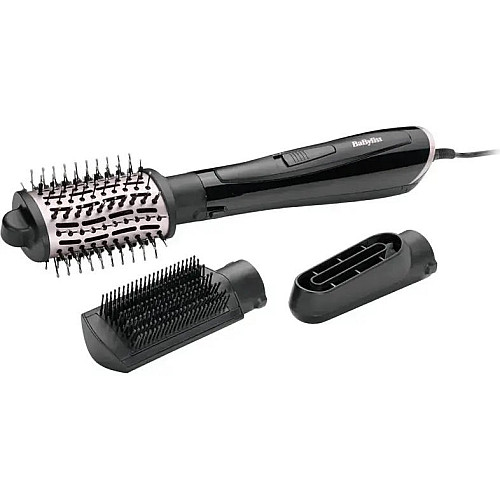 Фен-щетка Babyliss Style Smooth, 1000Вт, 2 режима, иониз-я, холл. обдув, керамика, черный