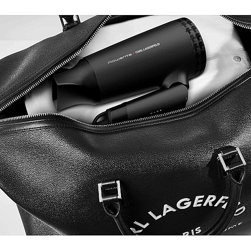 Фен Rowenta Karl Lagerfeld Express Style дорожный, 1600Вт, 2 режима, холл. обдув, складная ручка, черный