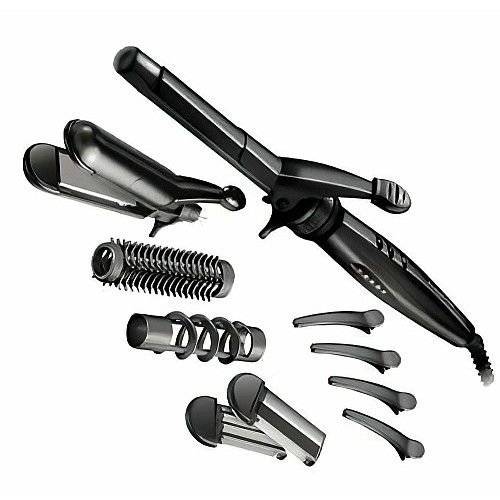 Мультистайлер Remington Multistyle, 25Вт, темп. режимов-5, 110-190С, 5 насадок, кейс, аксессуары, керамика, тефлон, черный