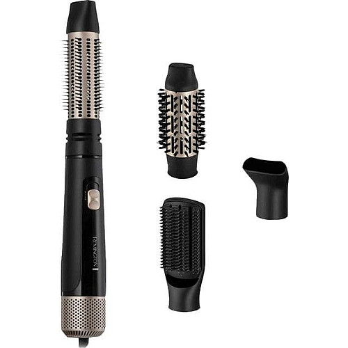 Фен-щетка Remington Blow Dry&Style Caring, 1000Вт, 2 режима, иониз-я, холл. обдув, чехол, керамика, черно-золотой