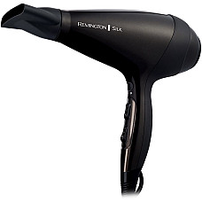 Фен Remington Silk, 2400Вт, 3 режима, диффузор, иониз-я, холл. обдув, коричневый