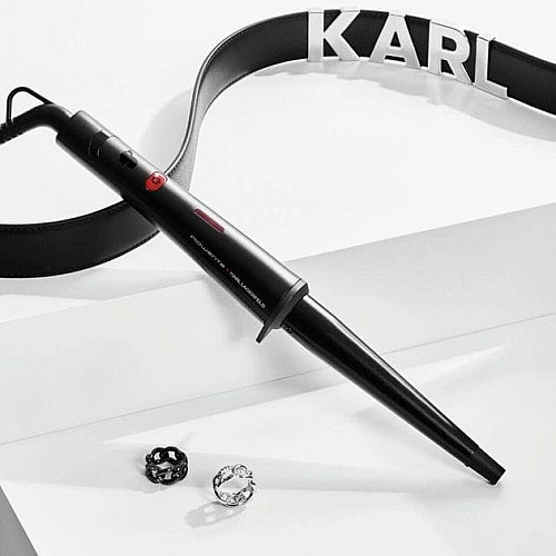 Плойка Rowenta x Karl Lagerfeld Conical Curler, конусна, 40Вт, 120-200С, турмалін, чорний