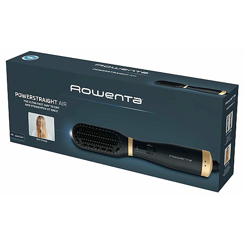 Щетка-выпрямитель Rowenta Powerstraight Air, темп. режимов-2, 160-200С, ионизация, керамика, черный
