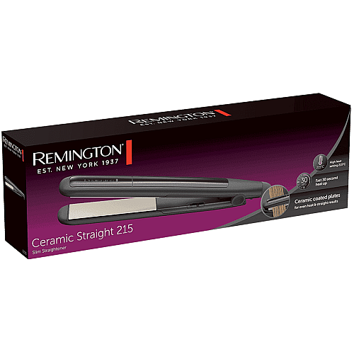Выпрямитель Remington Ceramic Straight 215, >215С, дисплей, керамика, черный