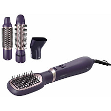 Фен-щетка Philips 3000 Series, 800Вт, 3 режима, ионизация, 4 насадки, фиолетовый