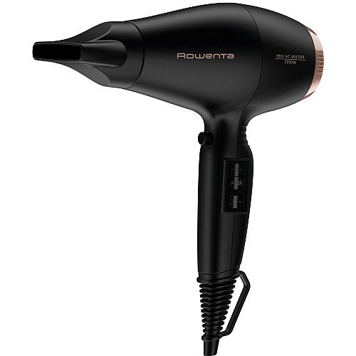 Фен Rowenta Compact PRO+, 2200Вт, 2 режими, дифузор, іоніз-я, хол. обдув, чорний