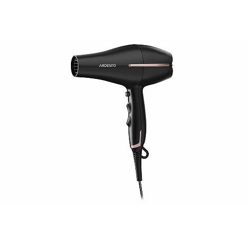 Фен Ardesto HD-Y220PRO, 1850-2200Вт, 2 скорости, 3 темп. режимы, диффузор, черный + золото