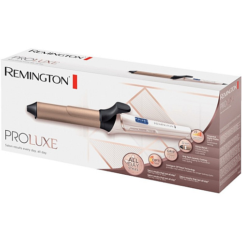 Плойка Remington ProLuxe, 54Вт, темп.режимів-11, D -32mm, 120-210С, дисплей, кераміка, рожево- золотий