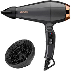 Фен Babyliss Air Pro, 2200Вт, 2 режими, дифузор, іоніз-я, хол. обдув, чорний