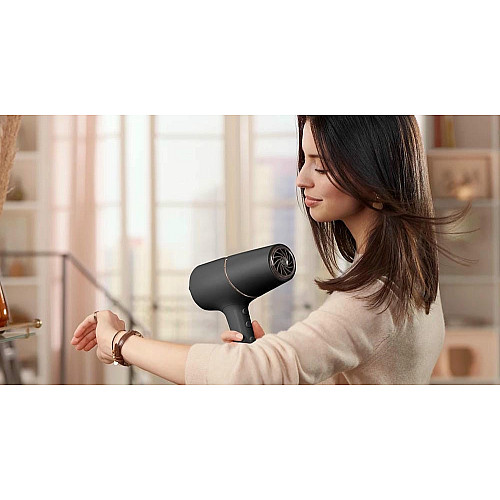 Фен Philips 5000 Series, 2300 Вт, 3 режима, диффузор, иониз-я, холл. обдув, черный