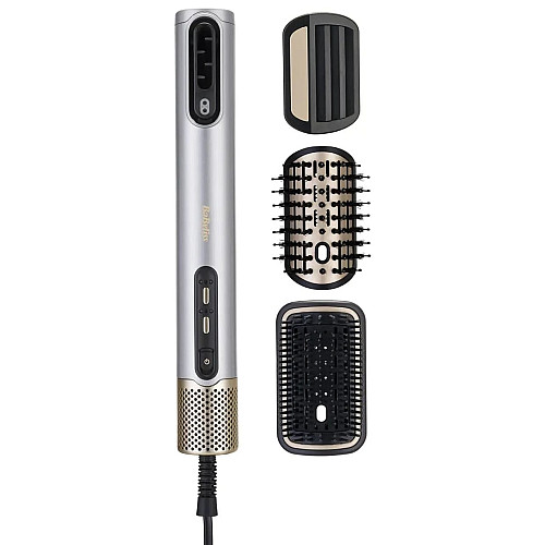 Фен-щетка Babyliss Limited Edition SilverGold, 1600Вт, 4 режима, иониз-я, холл. обдув, керамика, серый