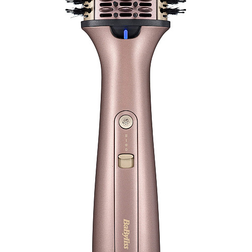 Фен-щетка Babyliss Air Power Volume, 1000Вт, 2 режима, диффузор, иониз-я, холл. обдув, керамика, розовый