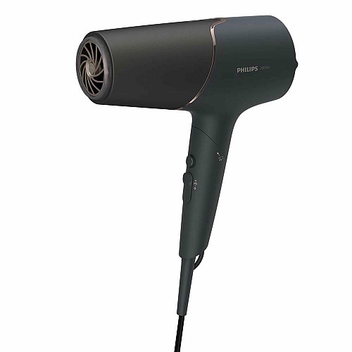 Фен Philips 5000 Series, 2300 Вт, 3 режима, диффузор, иониз-я, холл. обдув, черный