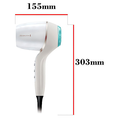 Фен Remington HYDRAluxe PRO, 2200Вт, 3 режими, дифузор, іоніз-я, хол. обдув, білий