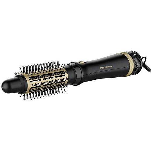 Фен-щетка Rowenta Express Style, 800Вт, 3 режима, иониз-я, холл. обдув, керамика, турмалин, черно-золотой