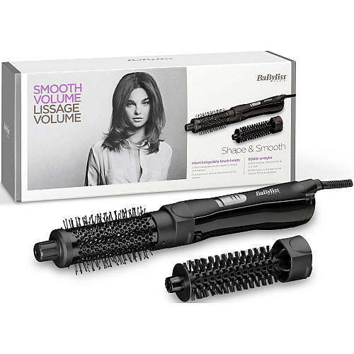 Фен-щітка Babyliss Shape & Smooth, 800Вт, 2 режими, хол. обдув, кераміка, чорний