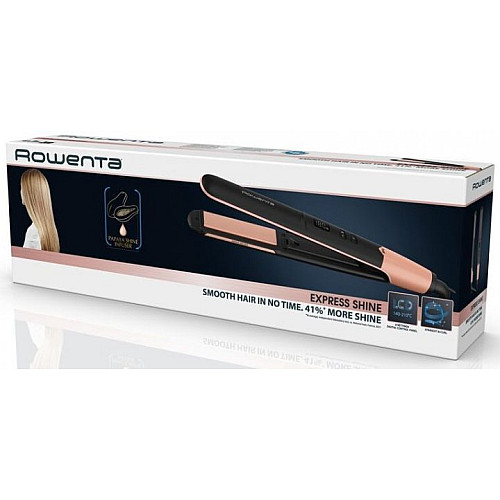 Випрямляч Rowenta Express Shine Papaya, >240Вт, темп.режимів-8, 140-210С, дисплей, кераміка, чорний