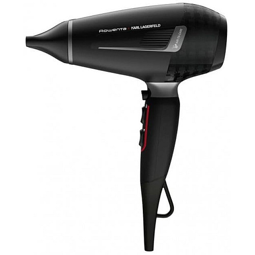 Фен Rowenta x Karl Lagerfeld K/Pro Stylist, 2200Вт, 3 режима, иониз-я, диффузор, 2 концентратора, холл. обдув, черный