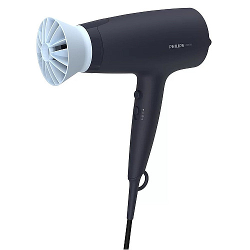 Фен Philips 3000 Series, 2100Вт, 3 режима, диффузор, иониз-я, холл. обдув, синий