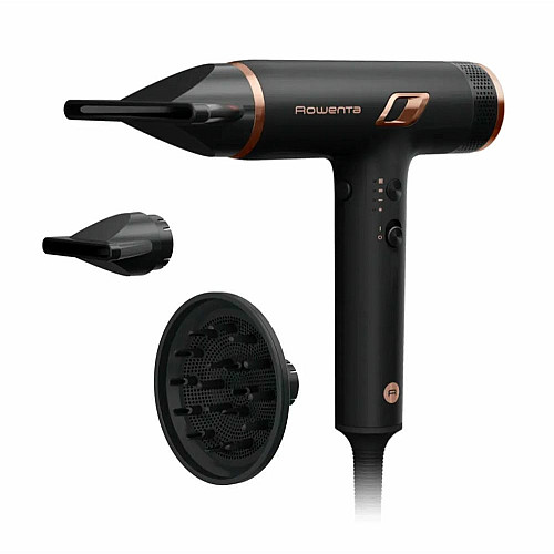 Фен Rowenta T-Shape Maestria Nano, 1700Вт, 3 режима, диффузор, иониз-я, холл. обдув, черный