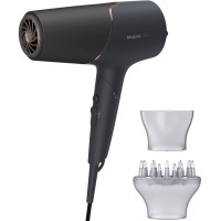 Фен Philips 5000 Series, 2300 Вт, 3 режима, диффузор, иониз-я, холл. обдув, черный