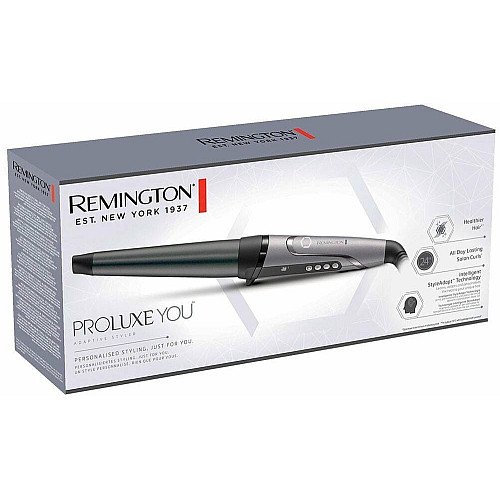 Плойка Remington ProLuxe, конусная, темп. режимов-9, D-19-32mm, 130-210С, керамика, серебристый