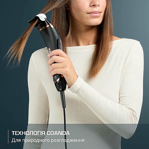 Фен Rowenta Ultimate Experience Air Motion, 1300Вт, 3 режима, насадка-гребешок, кейс для хранения, иониз-я, холл. обдув, черный