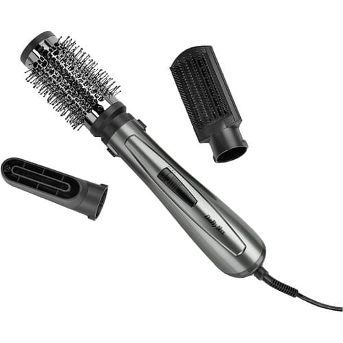 Фен-щетка Babyliss Xanadu, 1000Вт, 2 режима, холл. обдув, 2 насадки, серый
