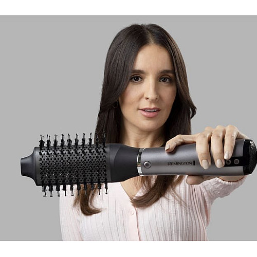 Фен-щетка Remington ProLuxe You Adaptive, 1000Вт, 3 режима, ионизация, холл. обдув, керамика, серый
