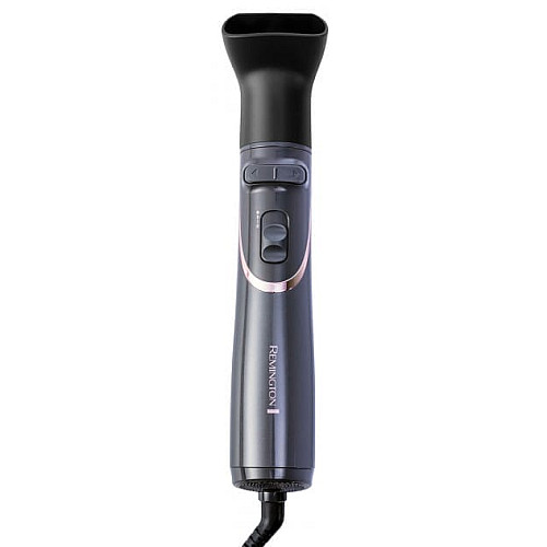 Фен-щетка Remington Curl & Straight Confidence, 800Вт, 2 режима, иониз-я, оборот., хол. обдув, кейс, керамика, серый