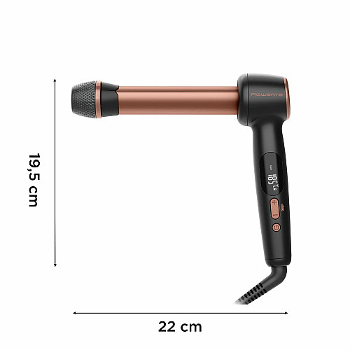 Стайлер Rowenta Twist Curl, автоматичний, темп.режимів-4, 150C–210С, кераміка, рукавика та термопідкладка, чорно-золотий