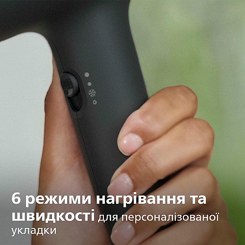 Фен Philips 3000 Series, 2100Вт, 3 режима, диффузор, иониз-я, холл. обдув, синий