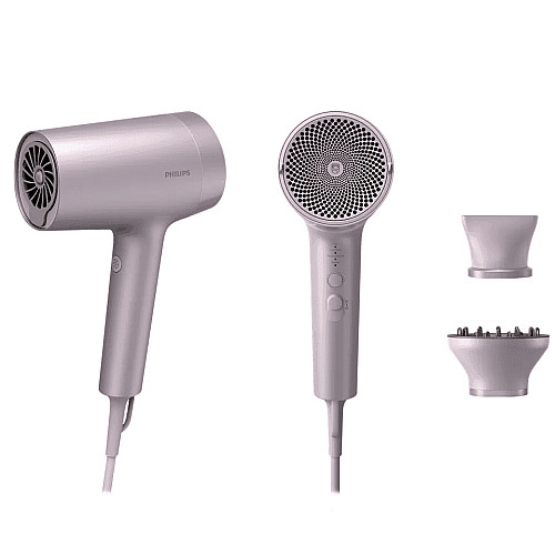 Фен Philips 7000 Series, 1800Вт, 2 режима, диффузор, иониз-я, холл. обдув, фиолетовый