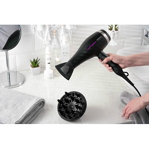 Фен ARDESTO Violet PRO HD-Y223PRO, 1850-2200Вт, 2 швидкості , 3 темп.режими, дифузор, чорний