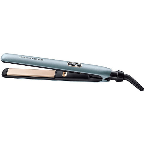Выпрямитель Remington Shine Therapy PRO, 54Вт, темп. режимов-9, 150-230С, дисплей, ионизация, керамика, голубой
