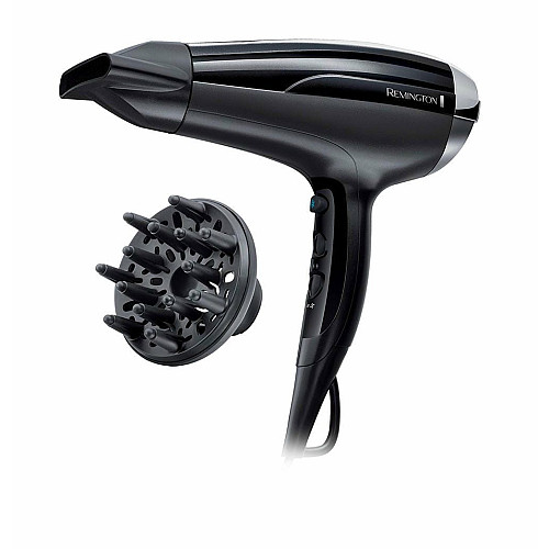 Фен Remington Pro-Air Shine, 2300Вт, 3 режима, диффузор, турмалиновая иониз-я, холл. обдув, черный