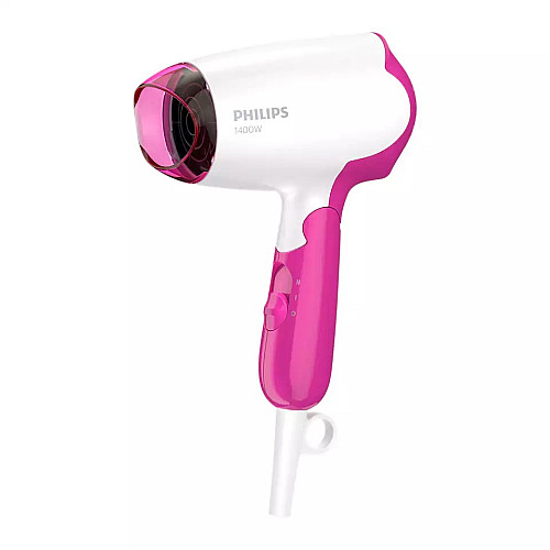 Фен Philips DryCare Essential дорожній, 1400Вт, 2 режими, хол. обдув, рожевий