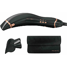 Фен Rowenta Ultimate Experience Air Motion, 1300Вт, 3 режими, насадка-гребінець, кейс для зберігання, іоніз-я, хол. обдув, чорний